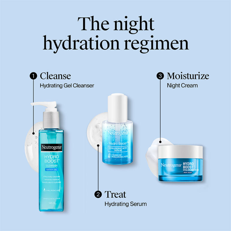Hydro Boost Hyaluronic Acid Night Cream & Moisturizer with Peptide for Dry & Oily Skin