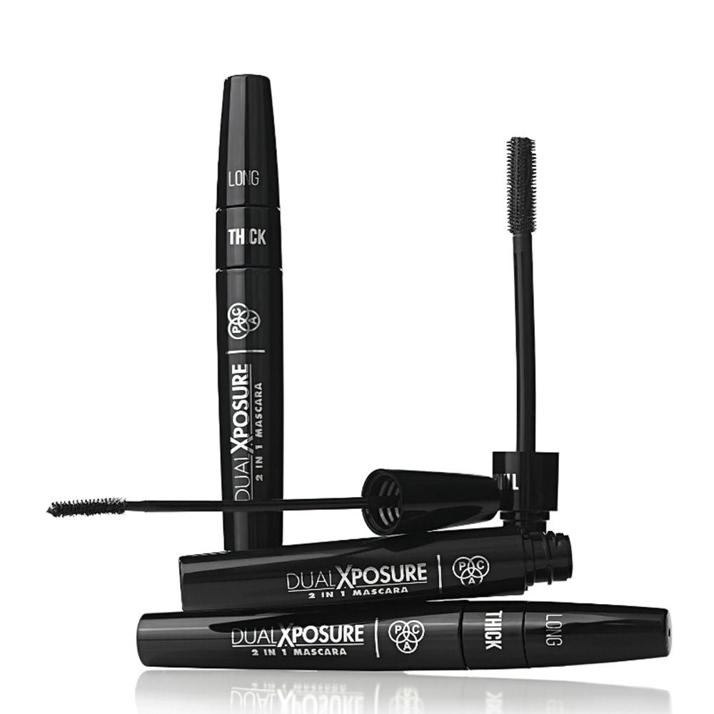 Dual Xposure Mascara - 2-in-1 Volumizing & Lengthening Mascara, Longlasting Clump Free
