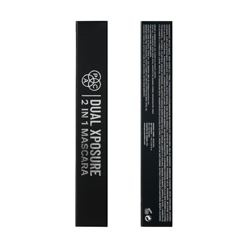 Dual Xposure Mascara - 2-in-1 Volumizing & Lengthening Mascara, Longlasting Clump Free