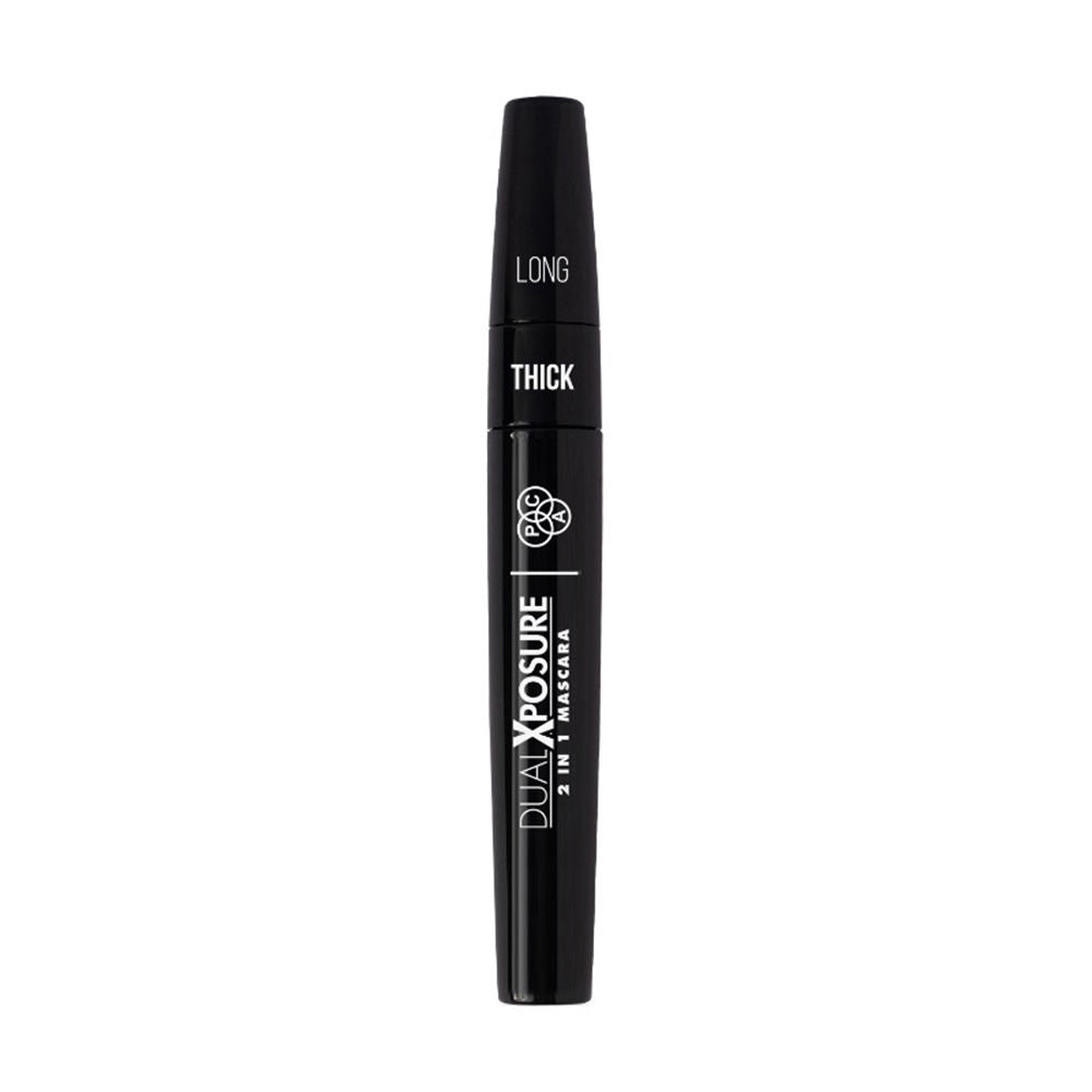 Dual Xposure Mascara - 2-in-1 Volumizing & Lengthening Mascara, Longlasting Clump Free