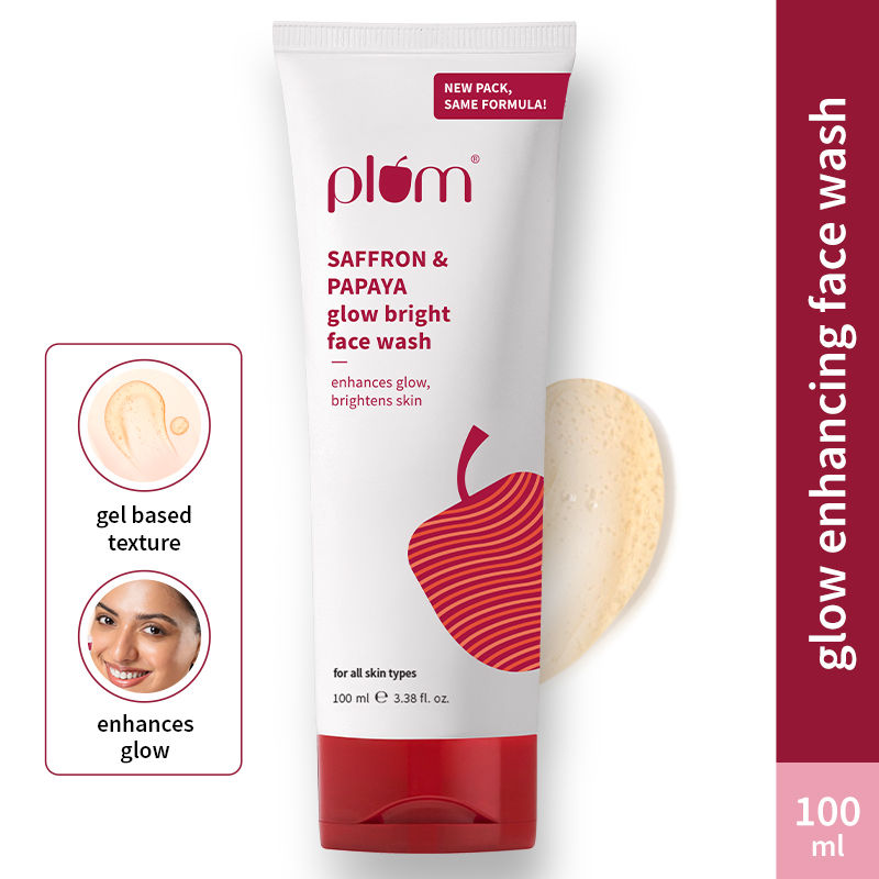 Saffron & Papaya Glow Bright Gel Face Wash For Daily Use - Fights Dullness & Evens Skin Tone