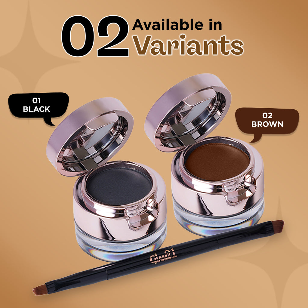 2-In-1 Eyebrow & Gel Eyeliner - Black