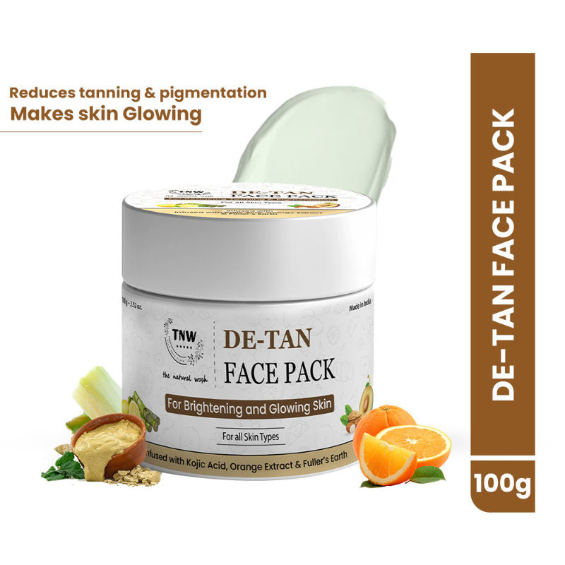 De-Tan Face Pack For Glowing Skin And Tan Removal With Orange Extract