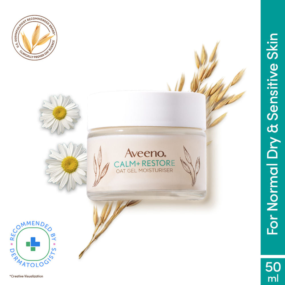 Calm + Restore Oat Gel Face Moisturizer Normal Dry Sensitive Skin Dermat Recommended