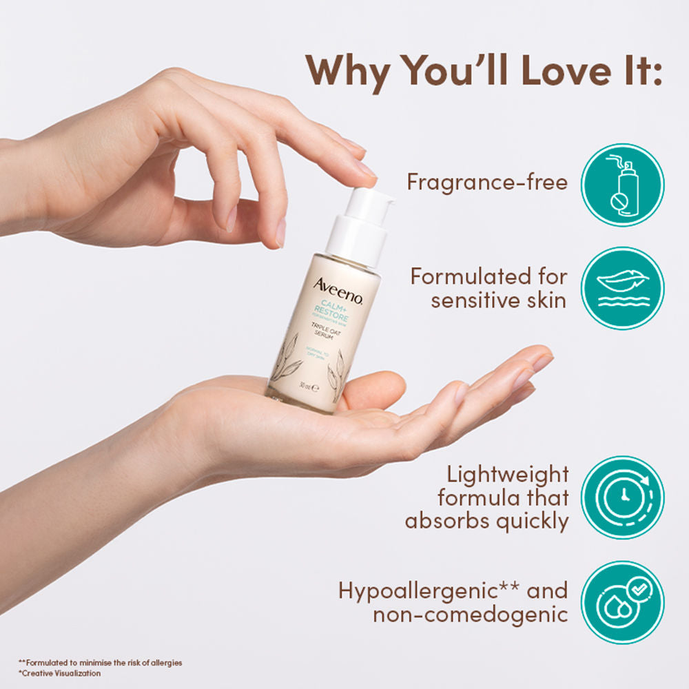 Calm + Restore Hydrating Oat Face Serum Normal Dry Sensitive Skin Dermat Recommended