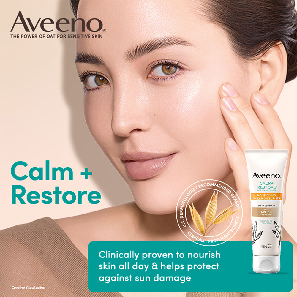 Calm + Restore Tinted Moisturizer Sunscreen SPF30 Dry Sensitive Skin Dermat Recommended