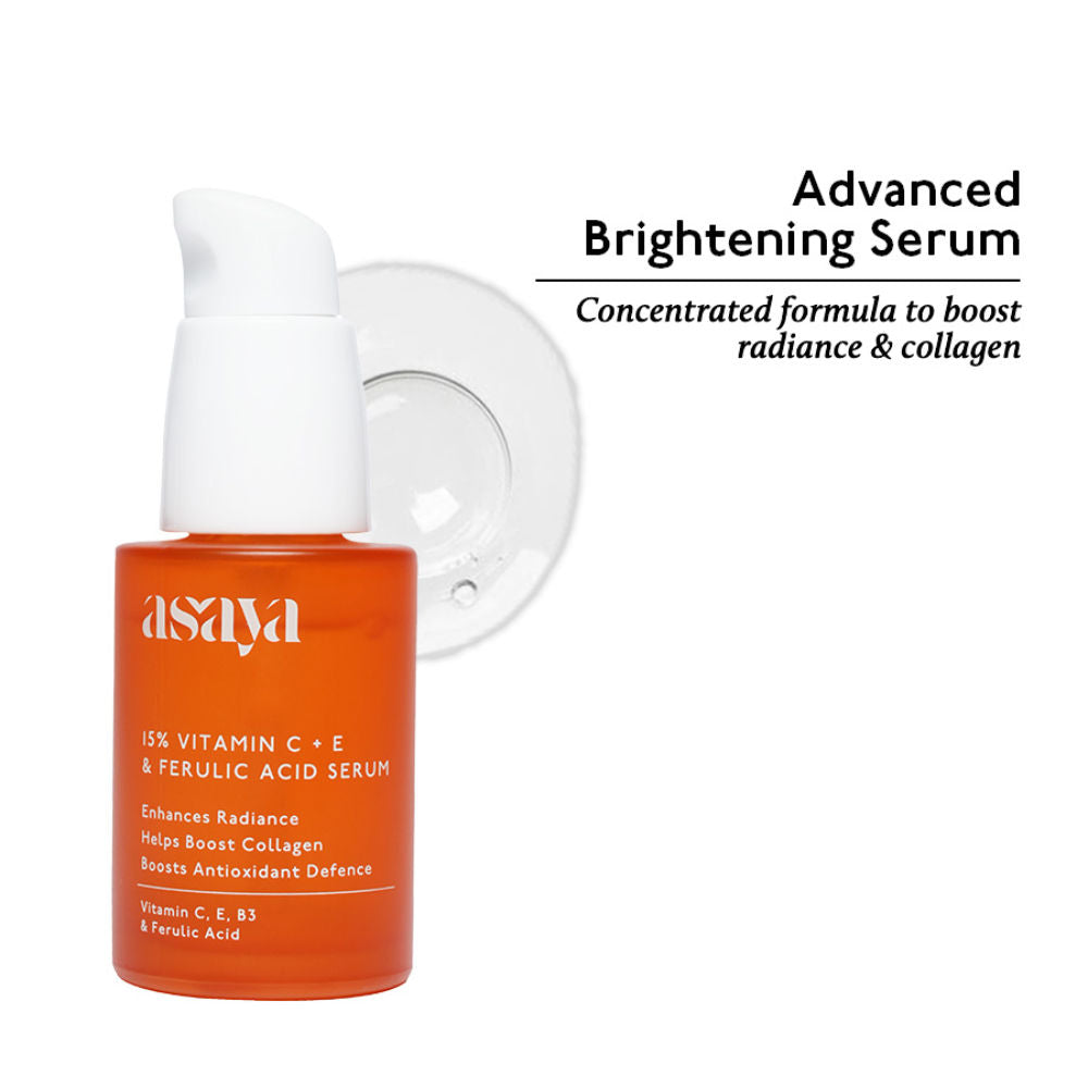 15% Vitamin C + E Serum For Face With Ferulic Acid Lightweight Face Serum For Glowing Skin