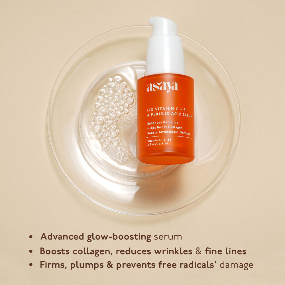 15% Vitamin C + E Serum For Face With Ferulic Acid Lightweight Face Serum For Glowing Skin