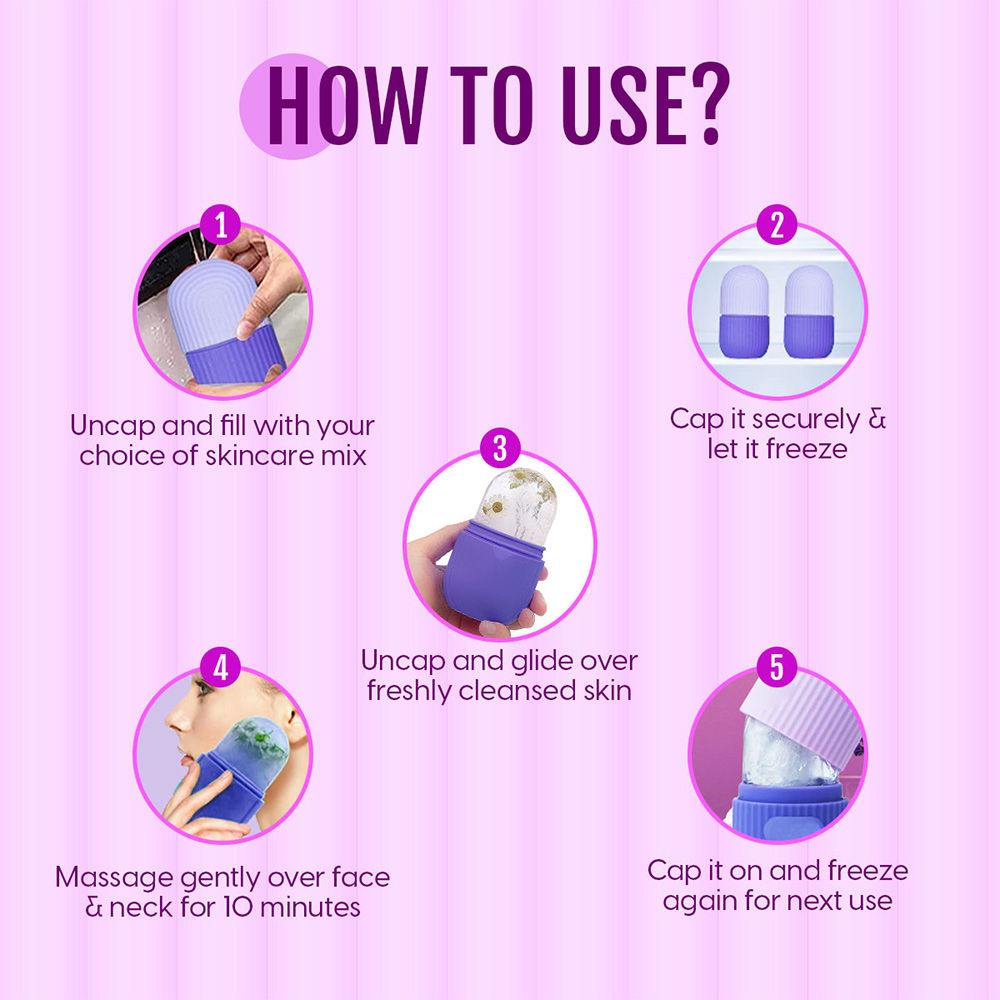 Facial Ice Roller Silicone Ice Mold Face Massager