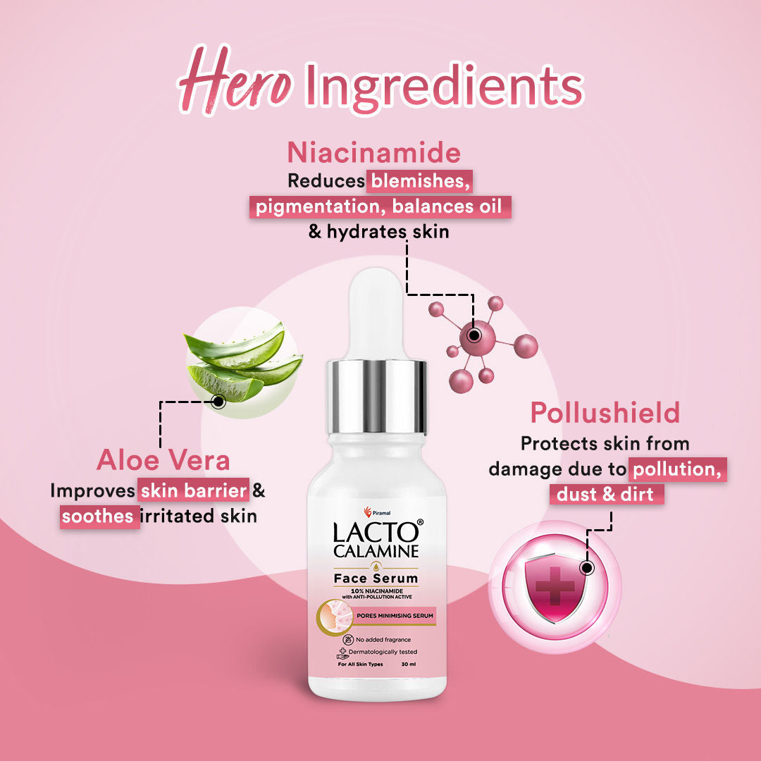 10% Niacinamide Face Serum, Non Sticky To Minimise Pores & Fade Pigmentation