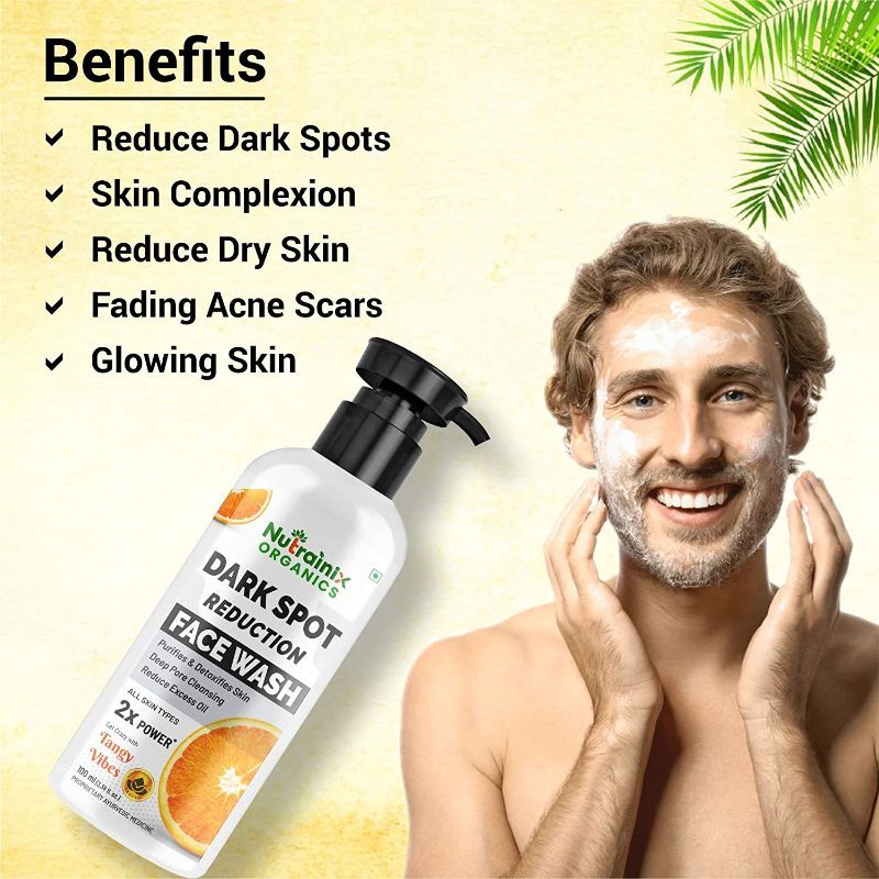 Organics Dark Spot Reduction Face Wash Removes Dead Skin Cells & Dark Spots