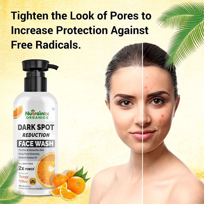 Organics Dark Spot Reduction Face Wash Removes Dead Skin Cells & Dark Spots
