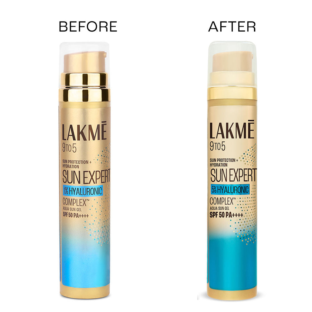 5% Hyaluronic Water-Light Sunscreen Gel SPF 50 Pa++++ For Oily Skin, Plump & Hydrated Skin