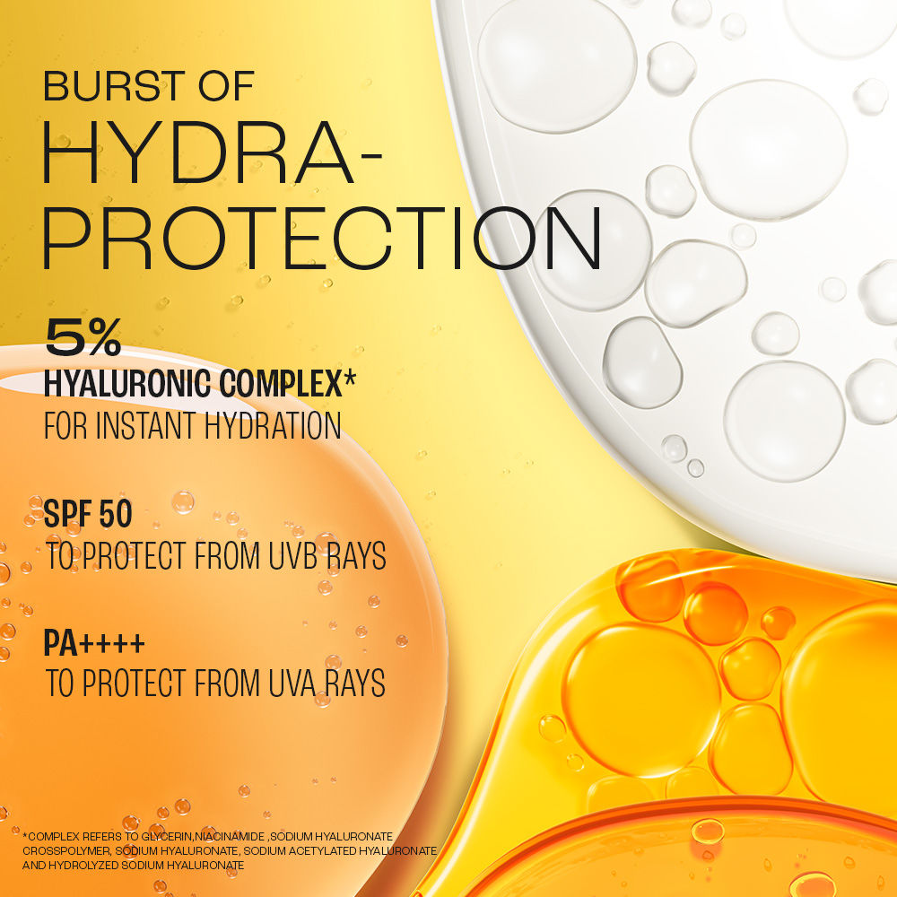 5% Hyaluronic Water-Light Sunscreen Gel SPF 50 Pa++++ For Oily Skin, Plump & Hydrated Skin