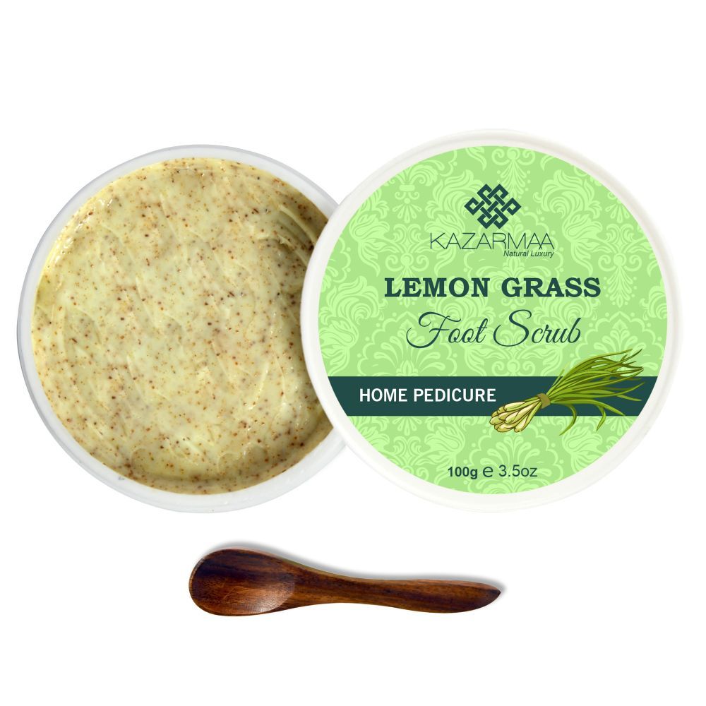 Anti Fungal Lemon Grass Foot Scrub For Home Pedicure With Natural Oils