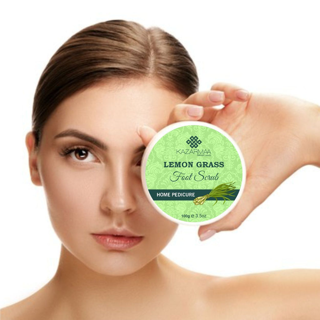 Anti Fungal Lemon Grass Foot Scrub For Home Pedicure With Natural Oils