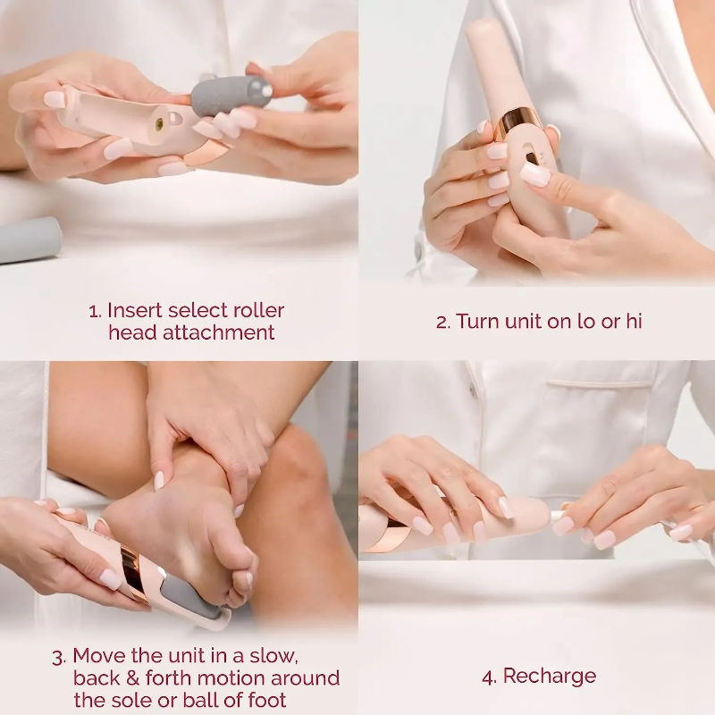 Electronic Rechargeable Pedicure Device For Foot Care