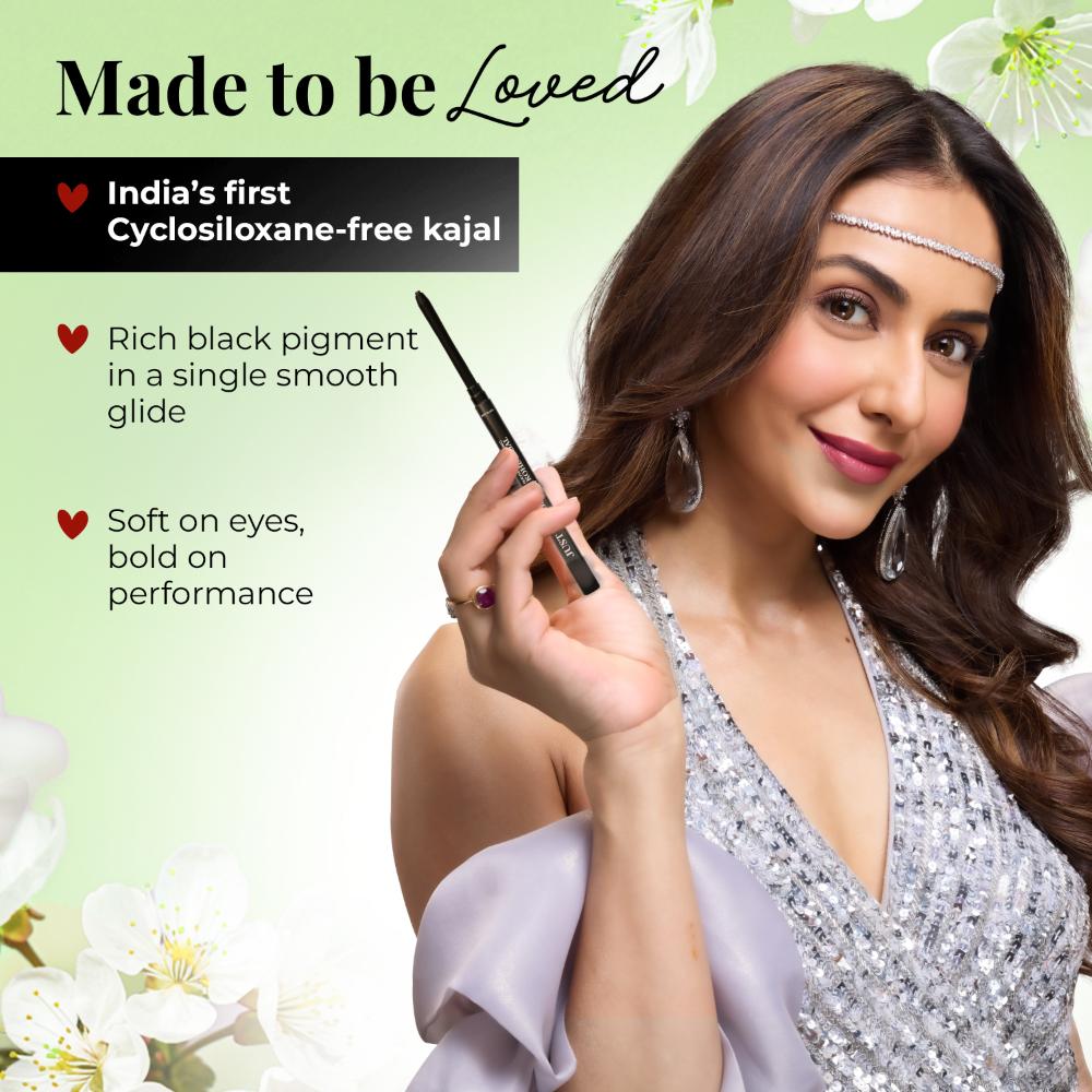 Naynam Day - Long Kohl Kajal - Sweet Almond Oil & Vitamin E - Smudgeproof & Transferproof