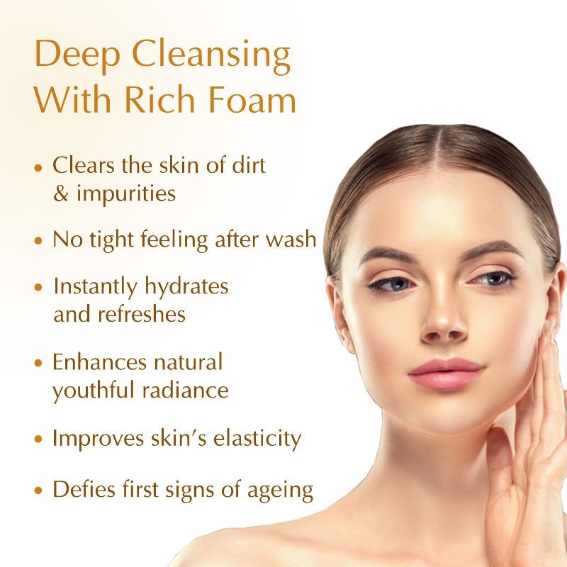 24K Gold Radiance Cleanser, Niacinamide Face Wash For Women, Collagen & Amino Acid