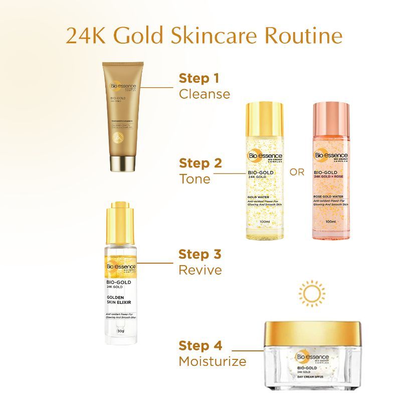 24K Gold Radiance Cleanser, Niacinamide Face Wash For Women, Collagen & Amino Acid