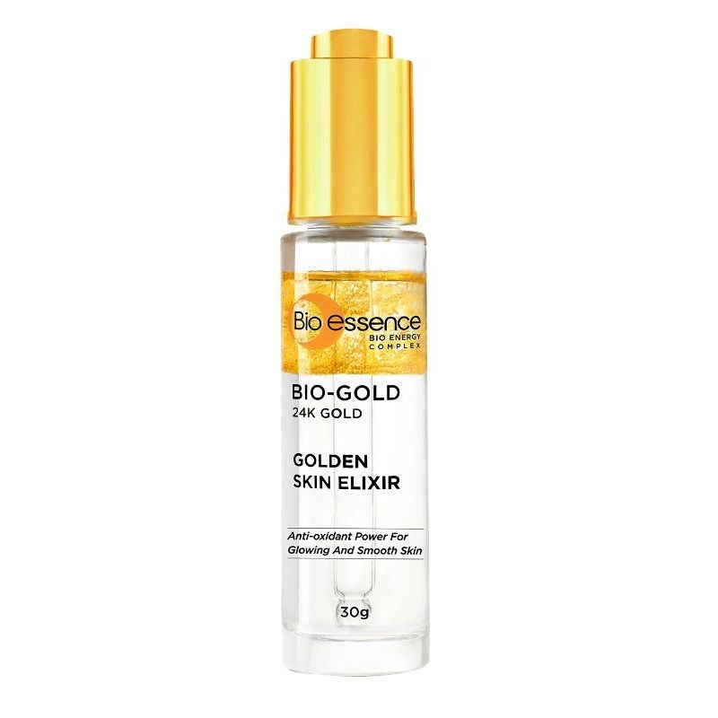24K Gold Skin Elixir, Vitamin C Face Serum, Moroccan Argan Oil & Hyaluronic Acid
