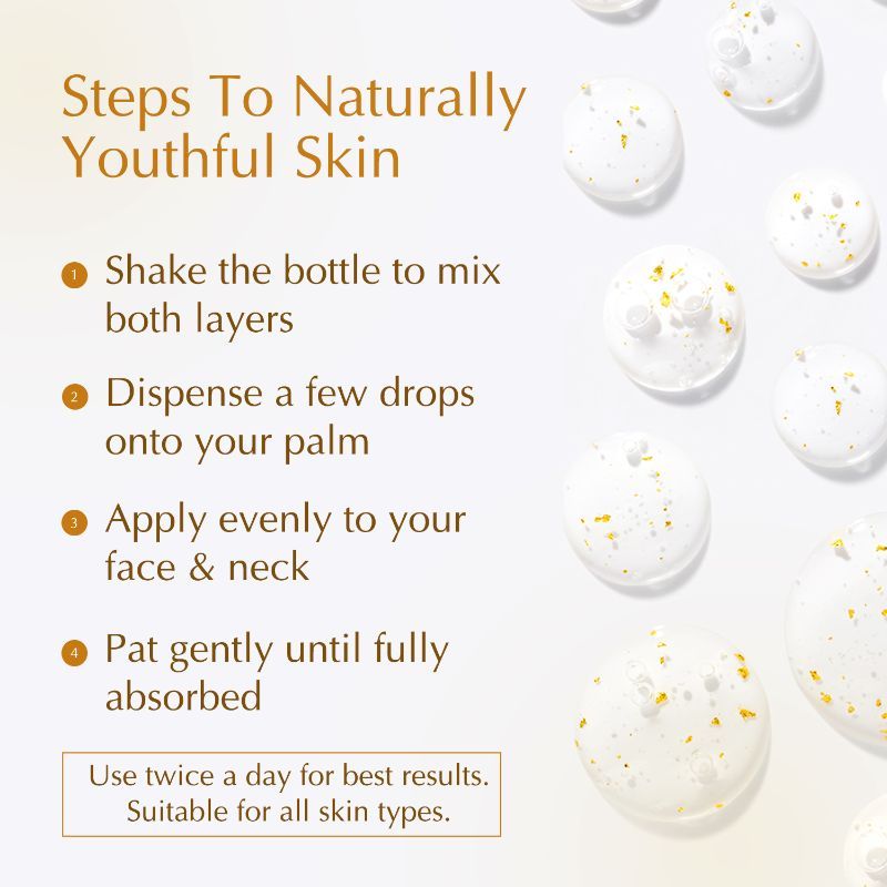 24K Gold Skin Elixir, Vitamin C Face Serum, Moroccan Argan Oil & Hyaluronic Acid