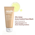 Milk Probiotic Acne Control Gel Face Wash with 2% Salicylic Acid & Neem - Zits Away