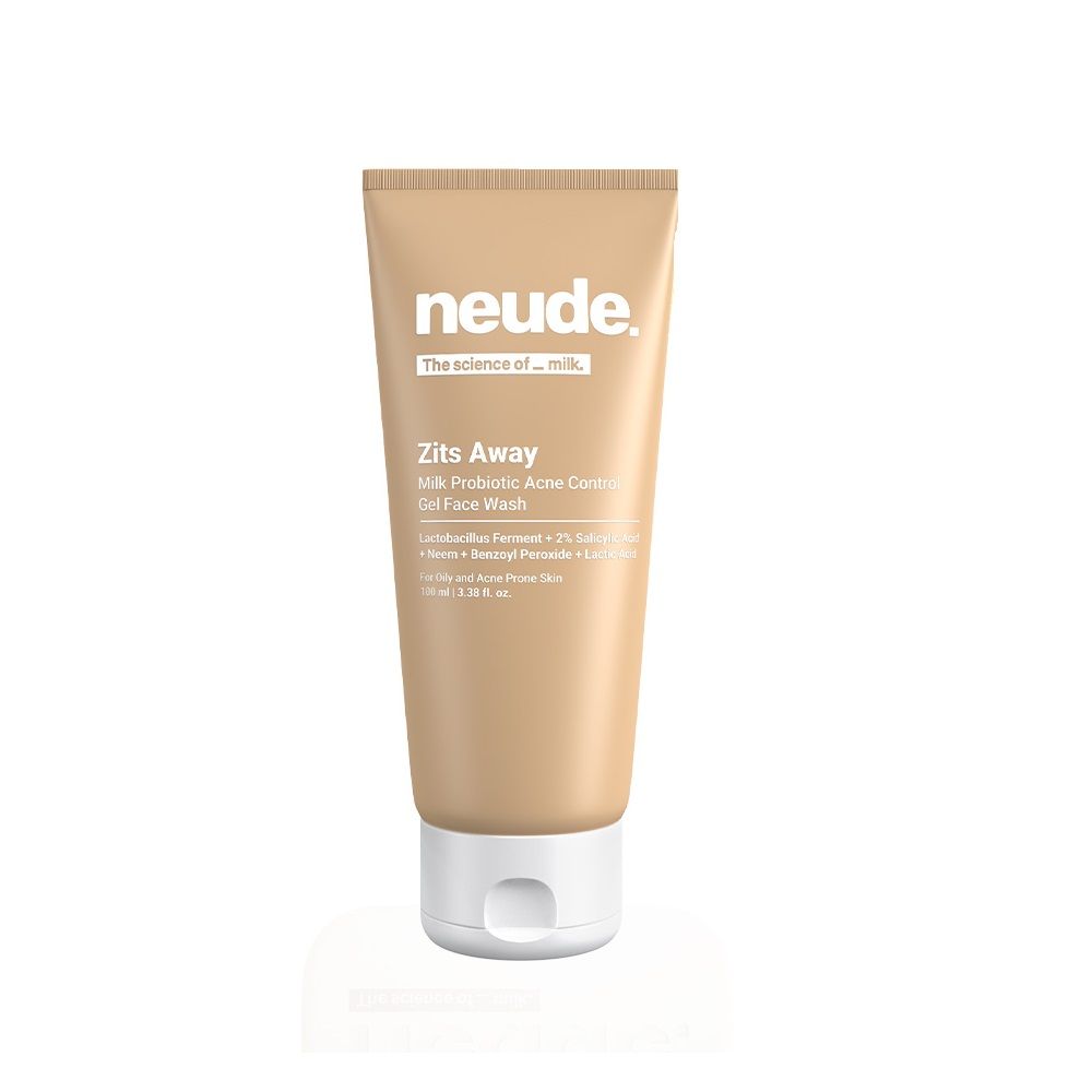 Milk Probiotic Acne Control Gel Face Wash with 2% Salicylic Acid & Neem - Zits Away