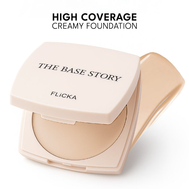 The Base Story Foundation High Coverage Satin Matte Finish Lightweight Waterproof - 01 Ivory