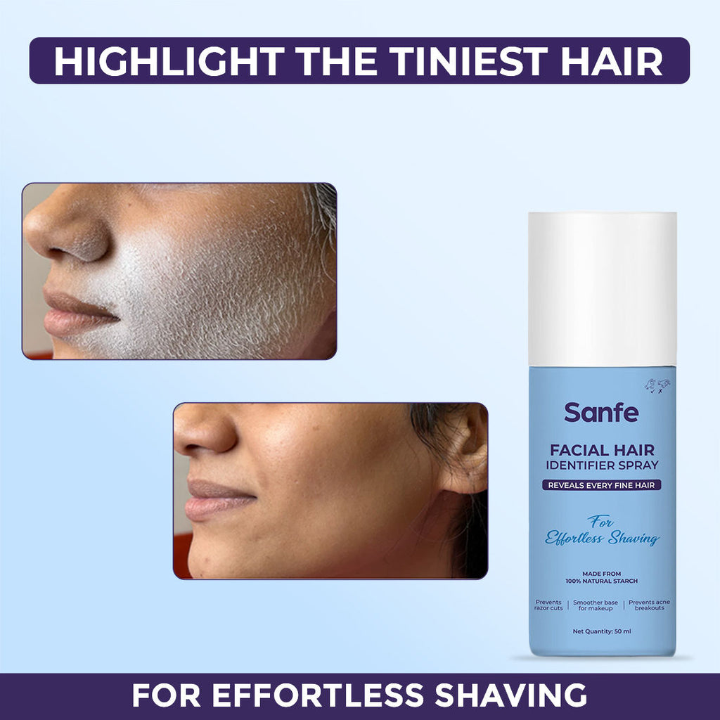 Hair Identifier Spray, Pre-Shave Spray For Women, Reveals Fine Hair For Close Shave