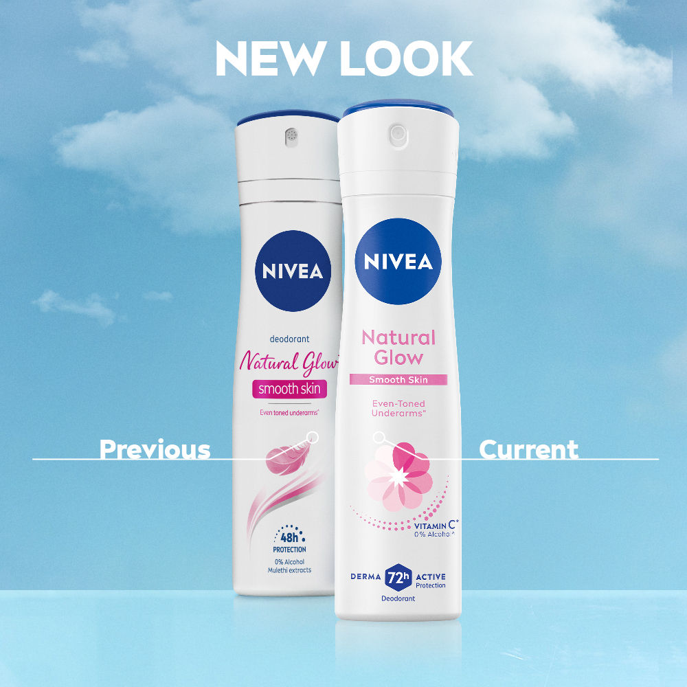 Natural Glow Smooth Skin Deo - Mulethi Extracts & 0% Alcohol - For Even Tone Underarms & 72H Odour Protection