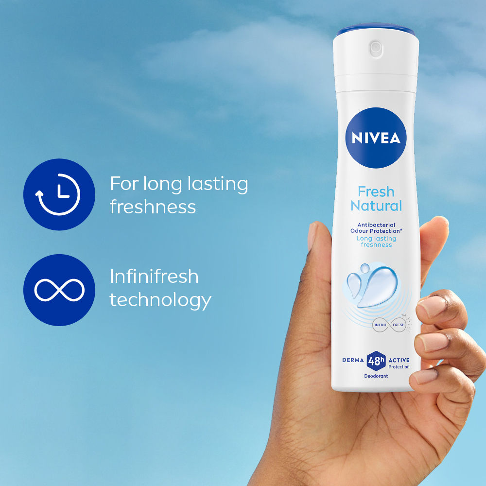 Women Deodorant, Fresh Natural, Long Lasting Freshness & 48h Protection