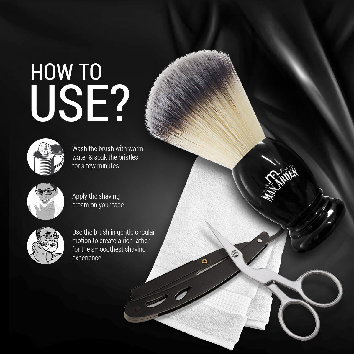Premium Shaving Brush With Extra Soft Bristles