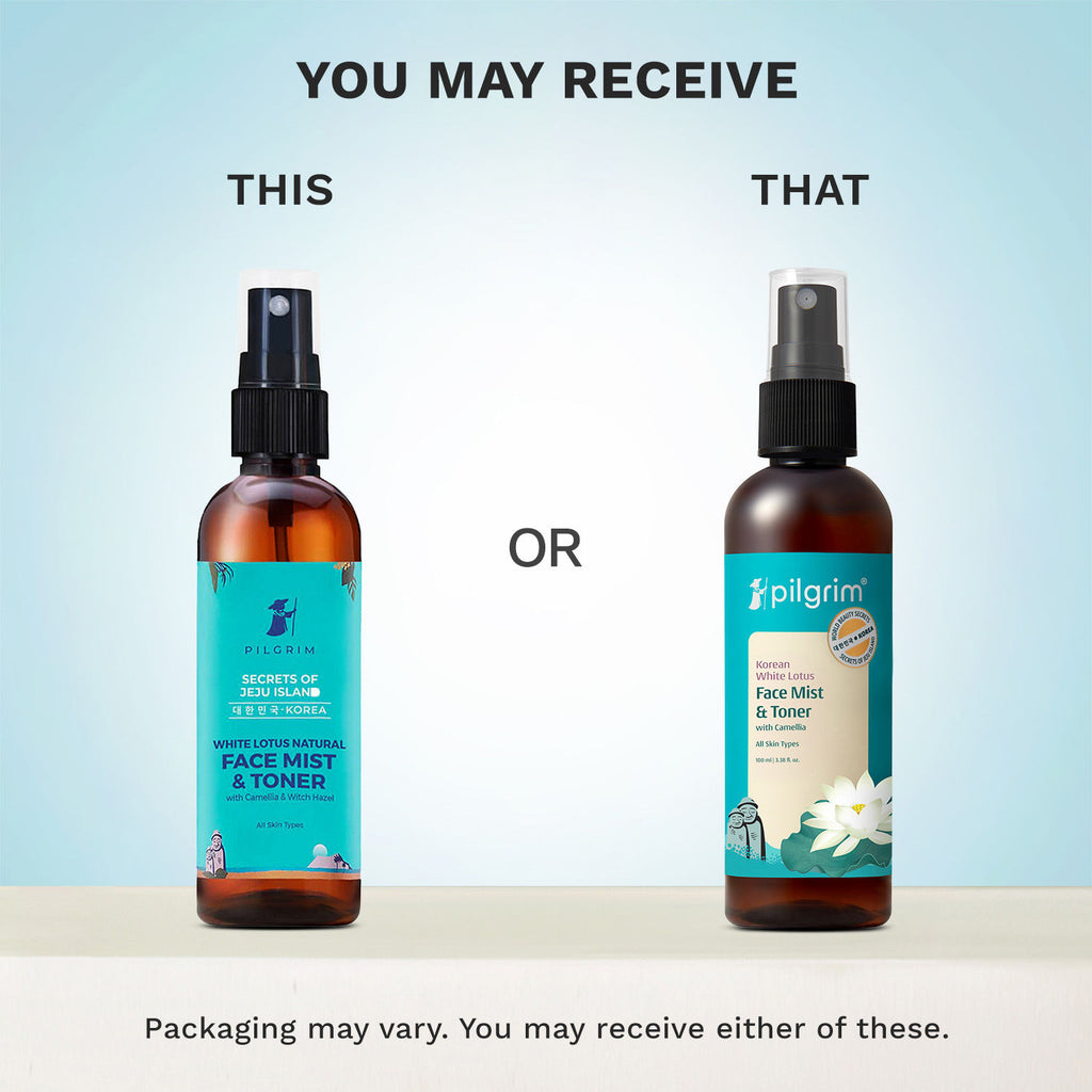 White Lotus Face Mist & Toner With Camellia & Witch Hazel - Refreshes & Tightens Pores
