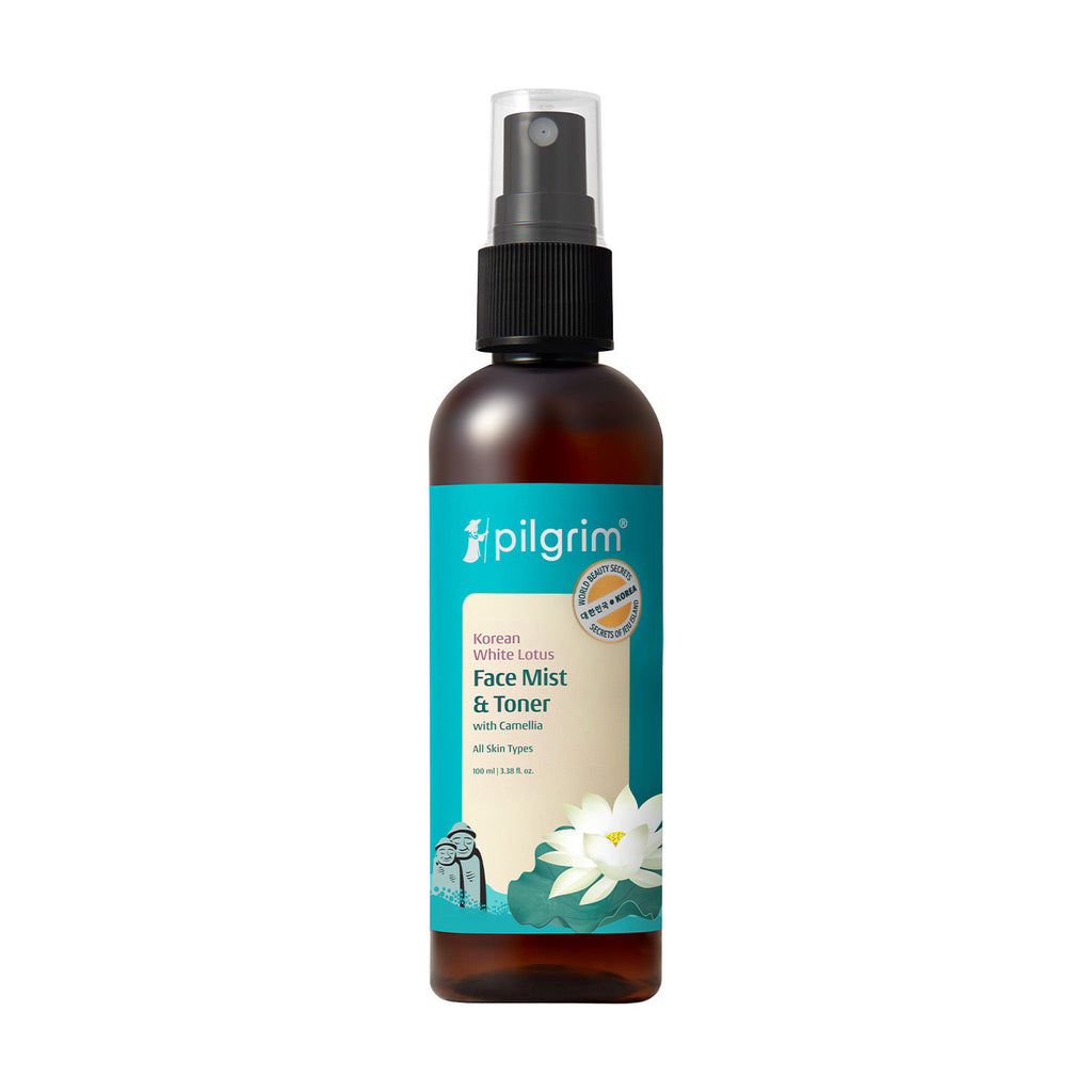 White Lotus Face Mist & Toner With Camellia & Witch Hazel - Refreshes & Tightens Pores