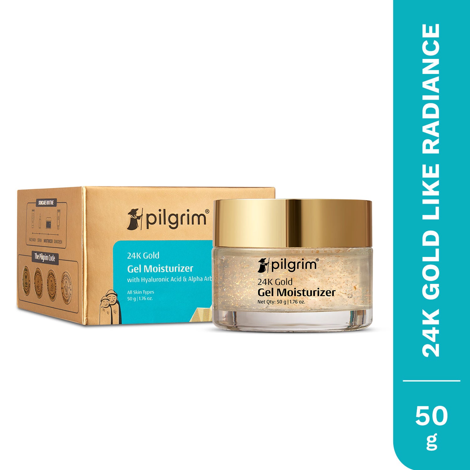 24k Gold Gel Moisturizer With Hyaluronic Acid & Alpha Arbutin