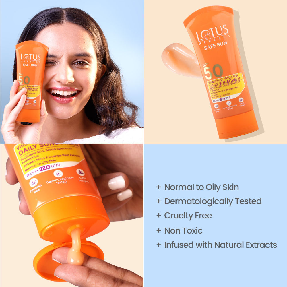 Safe Sun Vitamin C Matte Gel Daily Sunscreen SPF 50