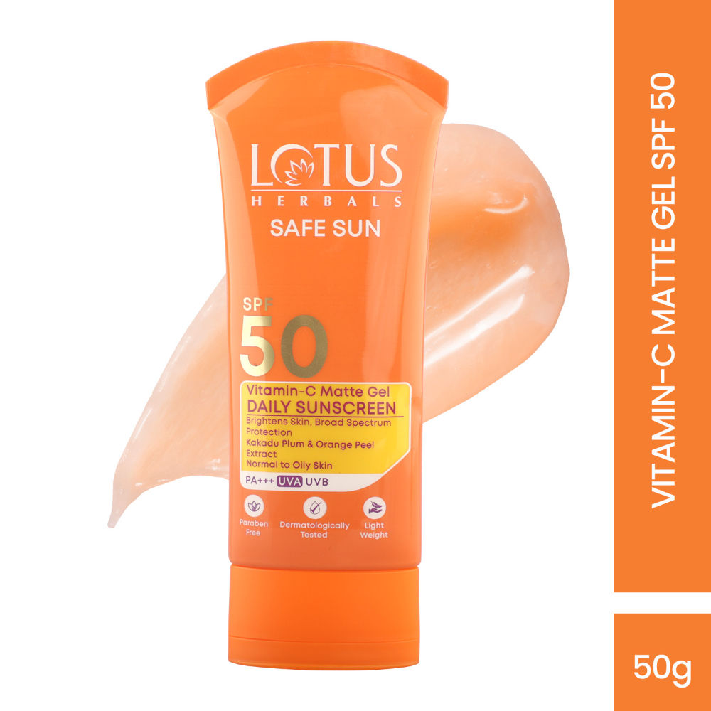 SafeSun Vitamin C Matte Gel Daily Sunscreen SPF 50 PA+++ | For All Skin Types - 50 g