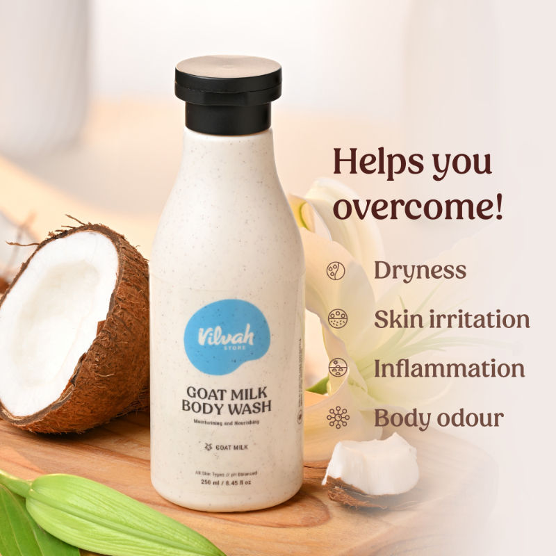 Goat Milk Body Wash For Deep Cleansing, Pore Care & Skin Nourishment