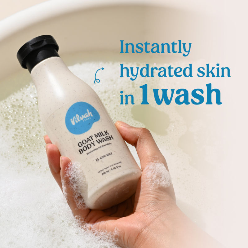 Goat Milk Body Wash For Deep Cleansing, Pore Care & Skin Nourishment