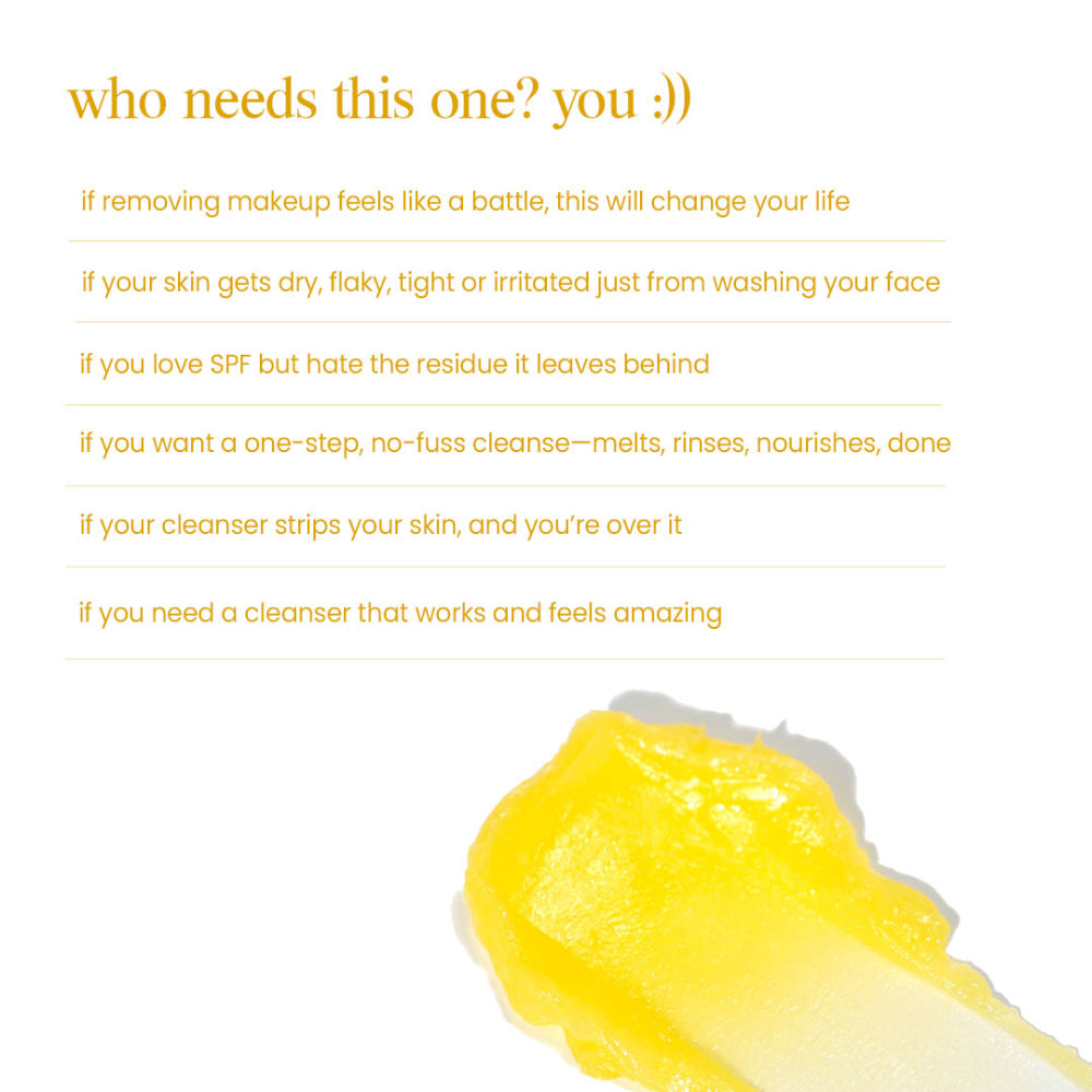 Melting Balm Cleanser - Oil-based Cleanser & Makeup Remover that does not sting the eye