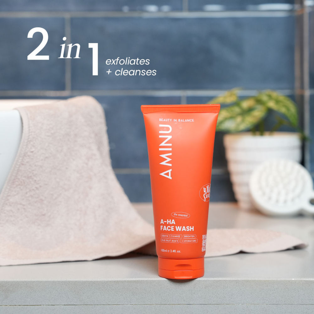 AHA Face Wash – Exfoliating & Brightening Cleanser for Dull Skin, Acne Marks & Dark Spots