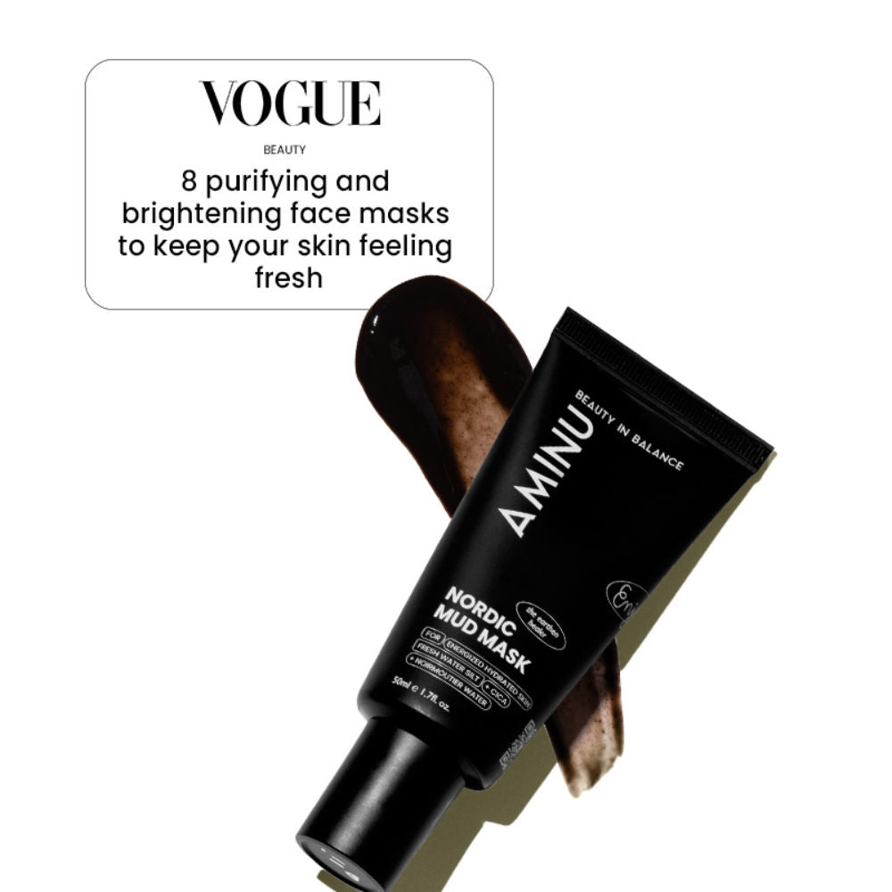 Nordic Mud Mask Brightening & Firming Mask for Tighter, Smoother Skin – Peat & Silt Mineral Power