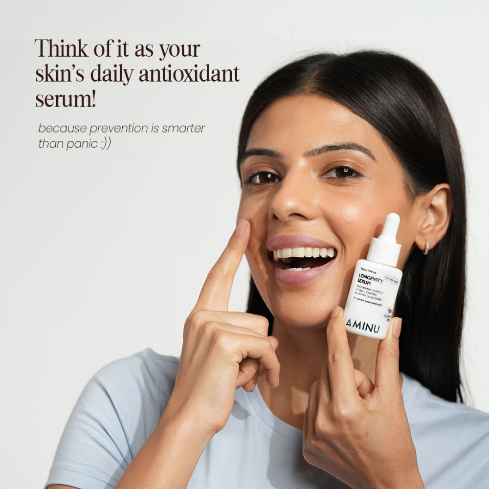 Longevity Serum – Calms Redness, Strengthens Barrier, Prevents Premature Aging – HA + Caffeine