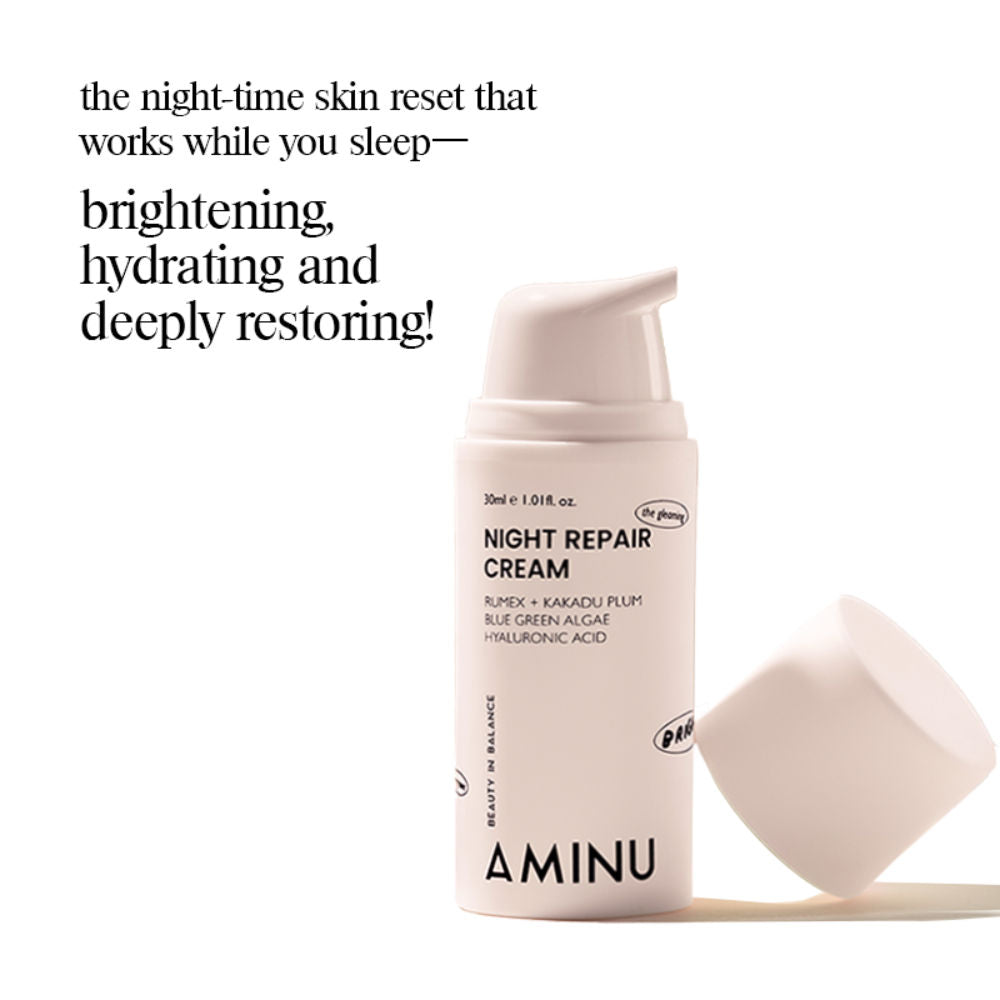 Night Repair Cream-Brightening Moisturizer for Uneven Tone & Dark Spots-Niacinamide + Vit C+HA