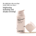 Night Repair Cream-Brightening Moisturizer for Uneven Tone & Dark Spots-Niacinamide + Vit C+HA