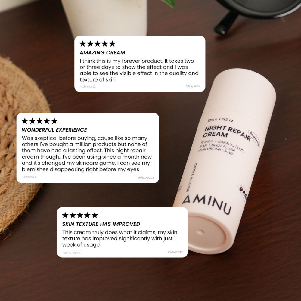Night Repair Cream-Brightening Moisturizer for Uneven Tone & Dark Spots-Niacinamide + Vit C+HA