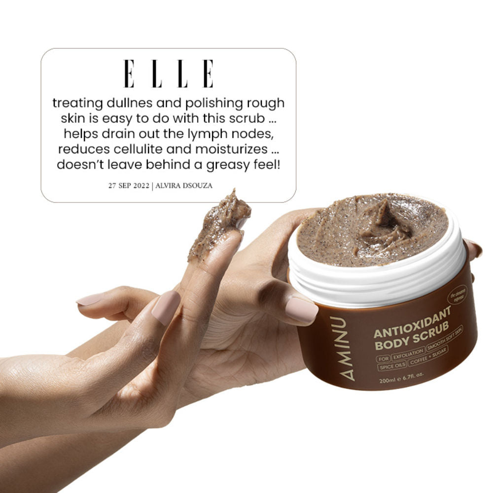 Antioxidant Body Scrub – Exfoliating & Hydrating Body Polish with Caffeine + Essential Oils