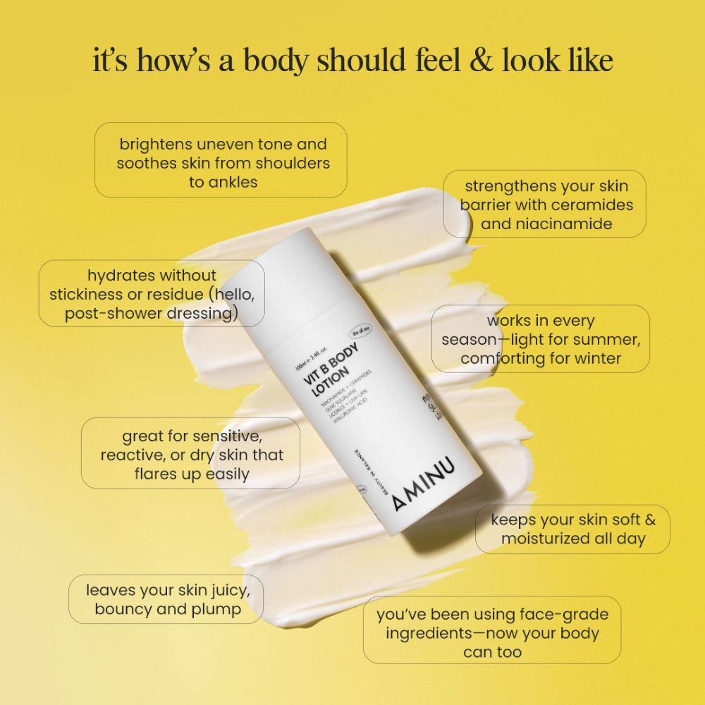 VitB Body Lotion Brightening, Nourishing, Barrier-Repair Niacinamide + HA + Antioxidants