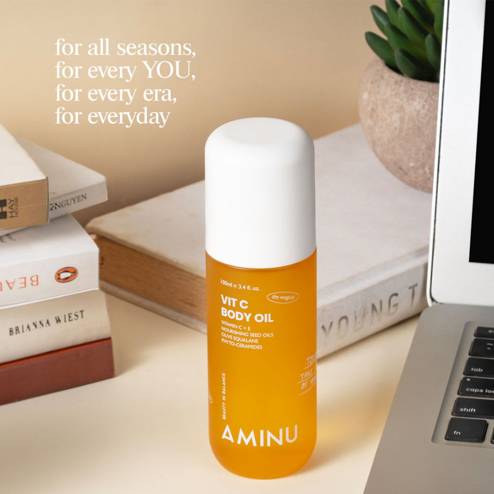 Vit C Body Oil for Brightening, Dryness, Uneven Tone & Texture, Dullness – Non-greasy, Nourishing